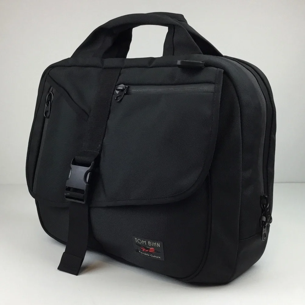 Tom Bihn Messenger Bag Empire Builder Black Travel Laptop Briefcase Carry-on